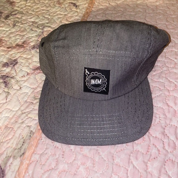 IN4MATION IN4M STARTER Denim Black White Stripe Strapback Hat Cap NEW - Picture 8 of 8